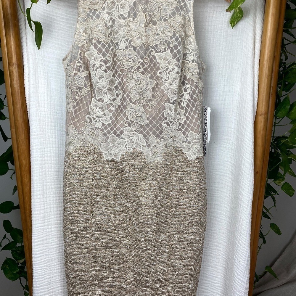 KAY UNGER‎ LACE TWEED SHEATH DRESS